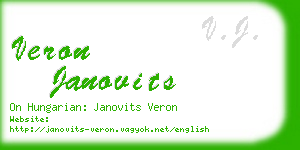 veron janovits business card